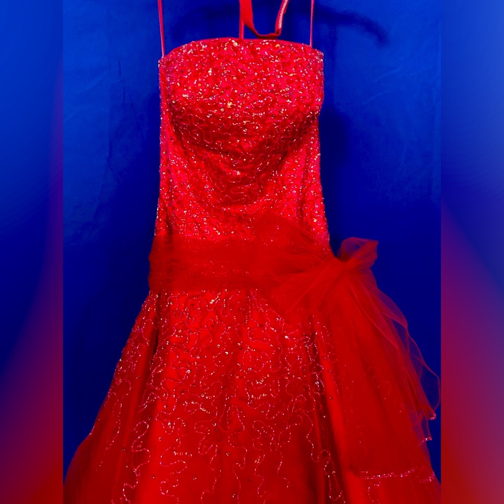 Formal Dress, can be used for Prom. Color is Dark Pink.